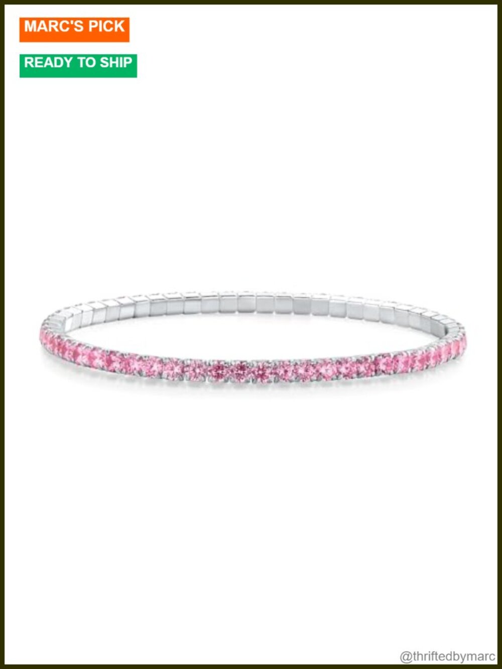 925 Sterling Silver Tennis Bracelet 3mm Gemstone Zirconia